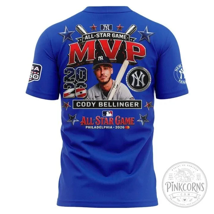 New York Yankees MVP T-Shirt for 2026 All-Star Game featuring Cody Bellinger Ring The Bell 11 New York Yankees MVP T-Shirt for 2026 All-Star Game featuring Cody Bellinger Ring The Bell